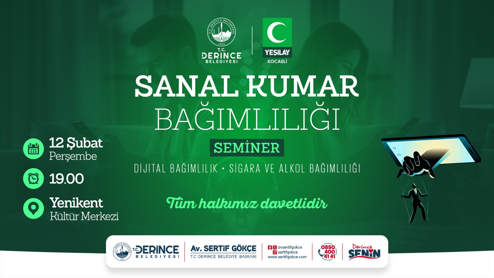 Derincede Sanal Kumar ve Dijital Bağımlılık Konuşulacak