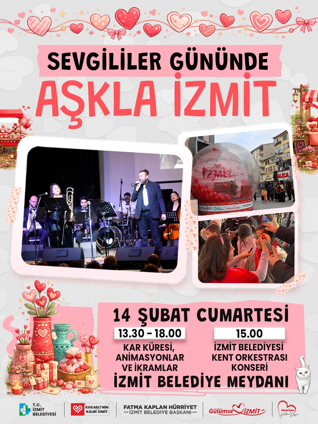 Sevgililer Günü’nde İzmit Meydanı’nda renkli buluşma