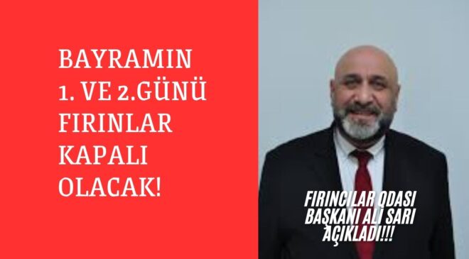 Kocaeli’de Bayramda Fırınların Çalışma düzeni açıklandı
