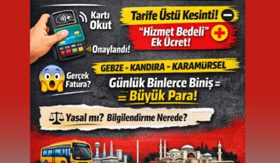 KOCAELİ’DE TOPLU TAŞIMADA ‘GİZLİ KOMİSYON’ KRİZİ: KARTI OKUTAN FAZLASINI ÖDÜYOR!