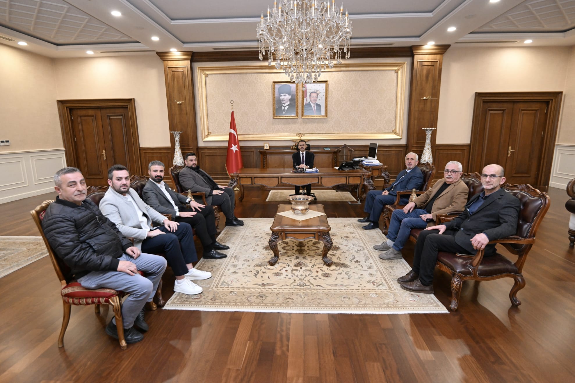 Oto Ticaret Merkezi Başkanı Tamer Ertuğ ve Yeni Yönetiminden Vali Aktaş’a Ziyaret