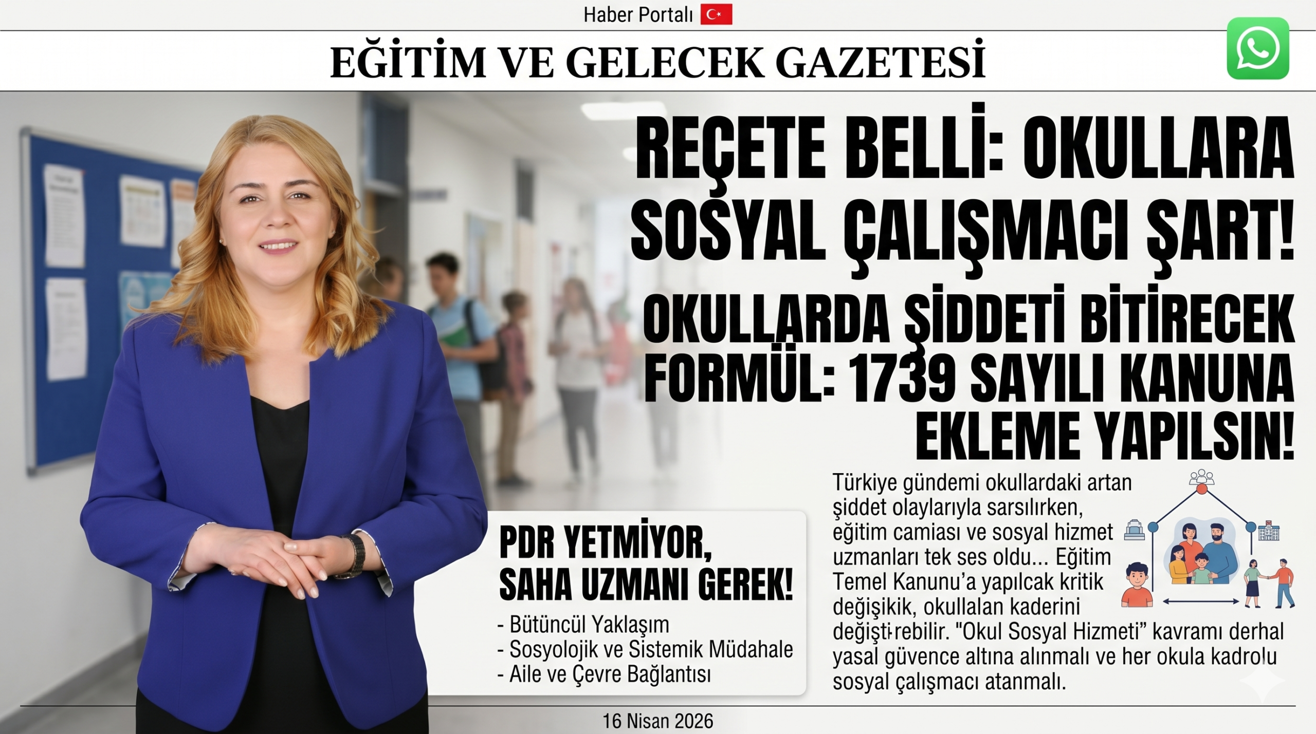Eğitimci Beyhan Korkmaz’dan “Okullarda Şiddet” Çıkışı: “Reçete Belli, Sosyal Çalışmacı ve Sosyolog Şart!”