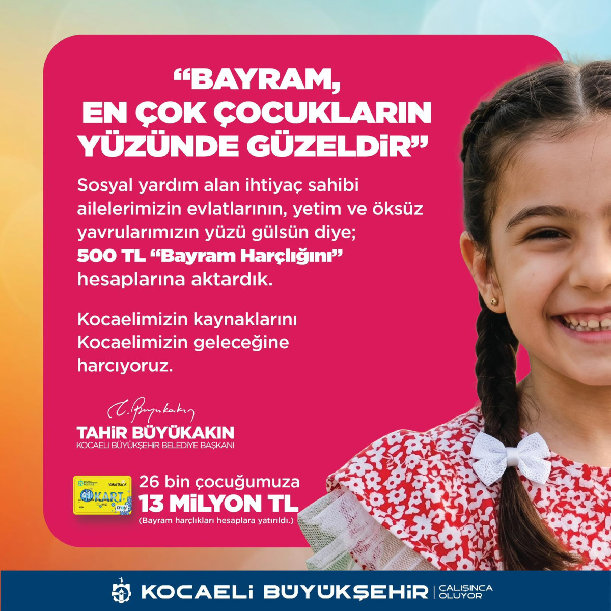 KOCAELİ’DE BAYRAMIN RUHU İHTİYAÇ SAHİPLERİNİ SEVİNDİRDİ!
