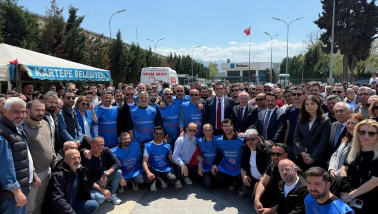 Bekaert İşçileri CHP Heyetini Alkışlarla Karşıladı: Direniş Alanında Birlik Mesajı