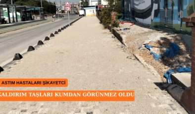 Alikahya’da “Toz” Kondurmayan Hizmet (!) Kaldırımlar Kum Tepesine Döndü