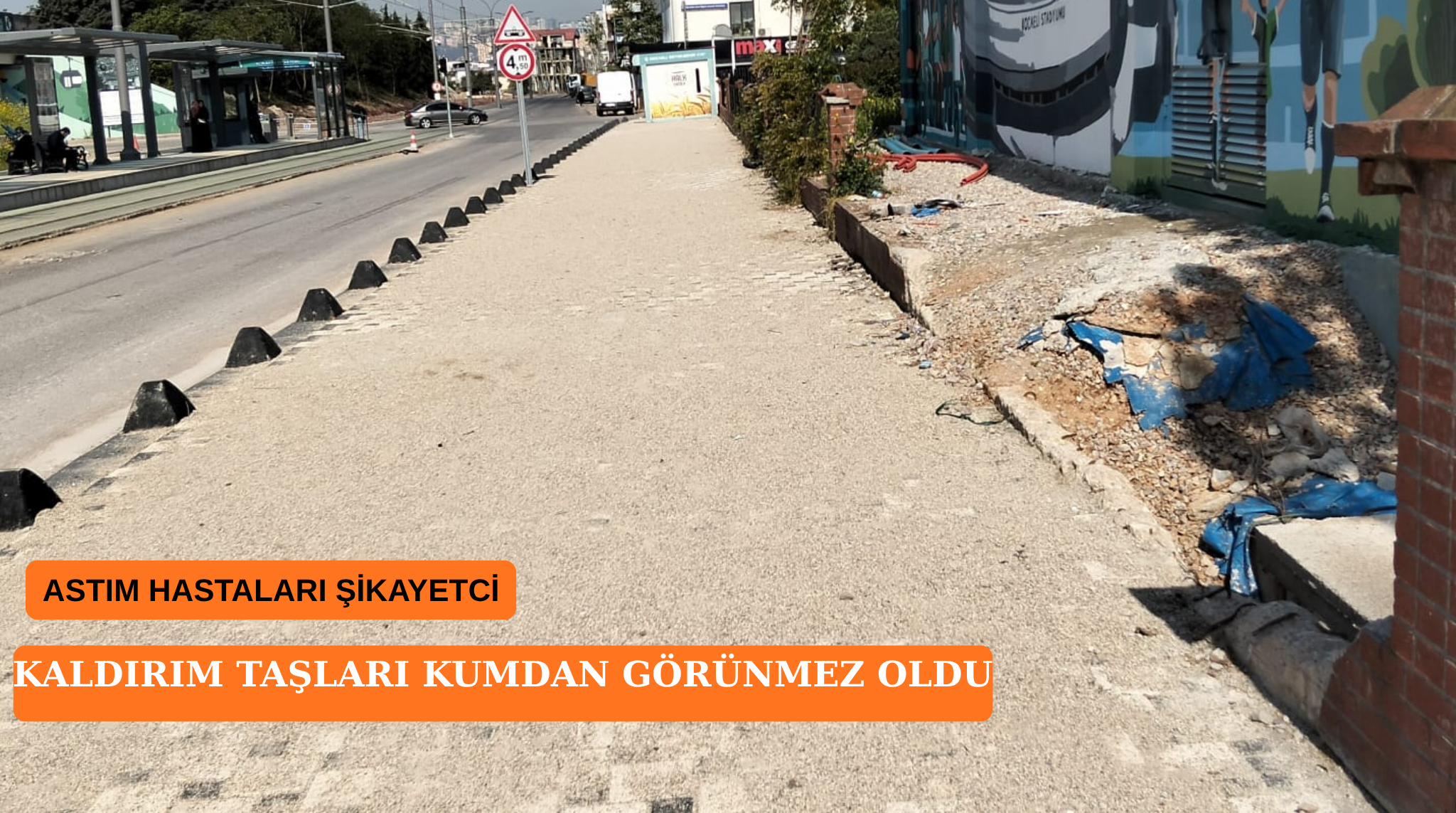 Alikahya’da “Toz” Kondurmayan Hizmet (!) Kaldırımlar Kum Tepesine Döndü