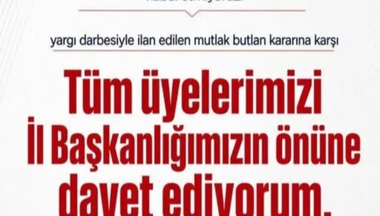 CHP Kocaeli İl Başkanı Erdem Arcan’dan “Mutlak Butlan” Kararına Sert Tepki