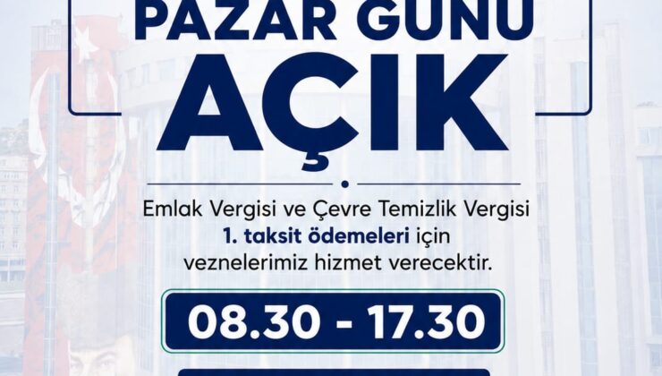 İzmit Belediyesi Vezneleri 31 Mayıs Pazar Günü Açık Olacak