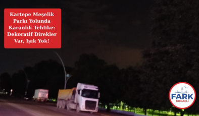 Kartepe Meşelik Parkı Yolunda Karanlık Tehlike: Dekoratif Direkler Var, Işık Yok!
