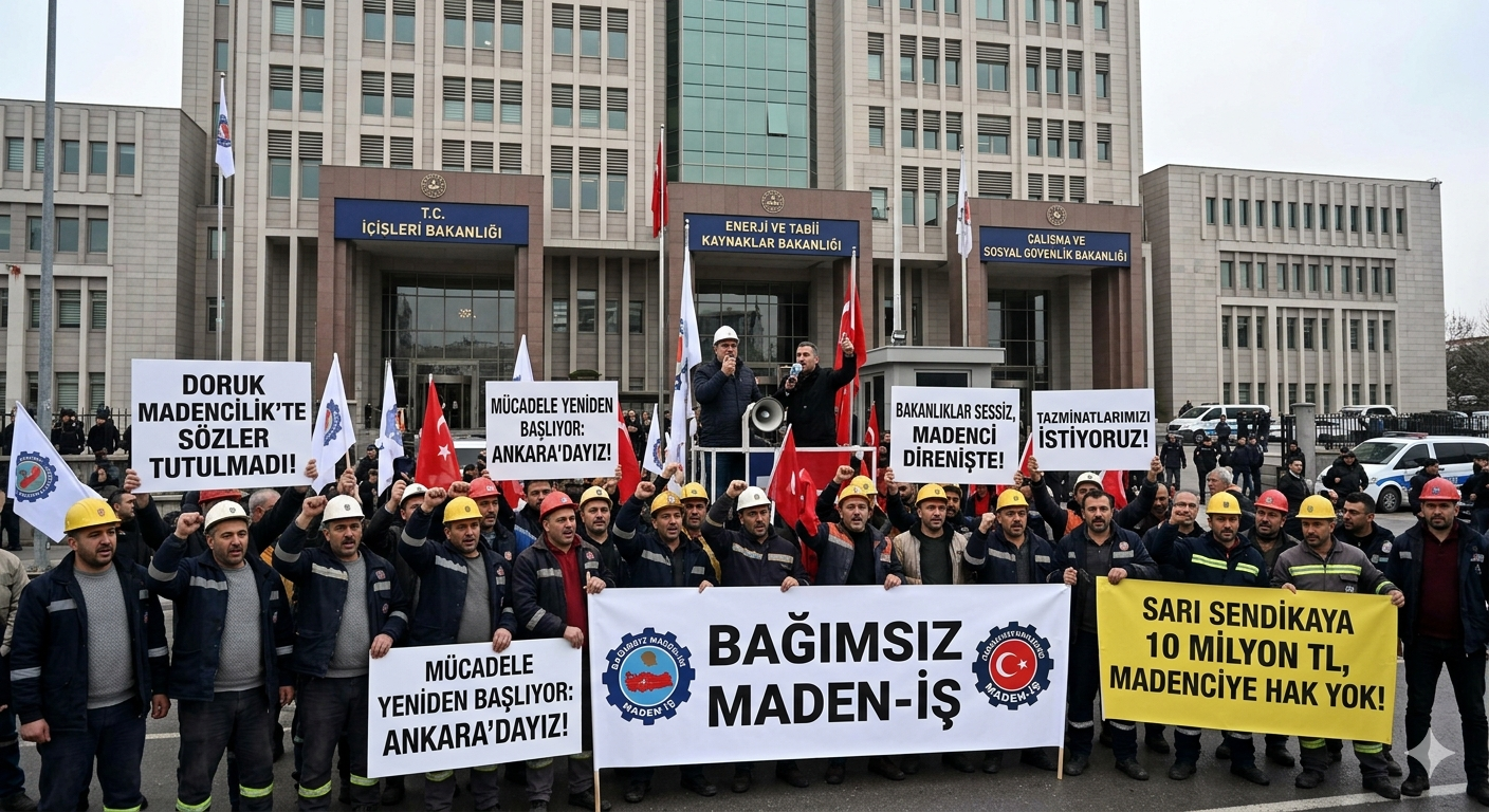 Doruk Madencilik’te Sözler Tutulmadı: Madenciler Ankara’da Yeniden Direnişe Başlıyor