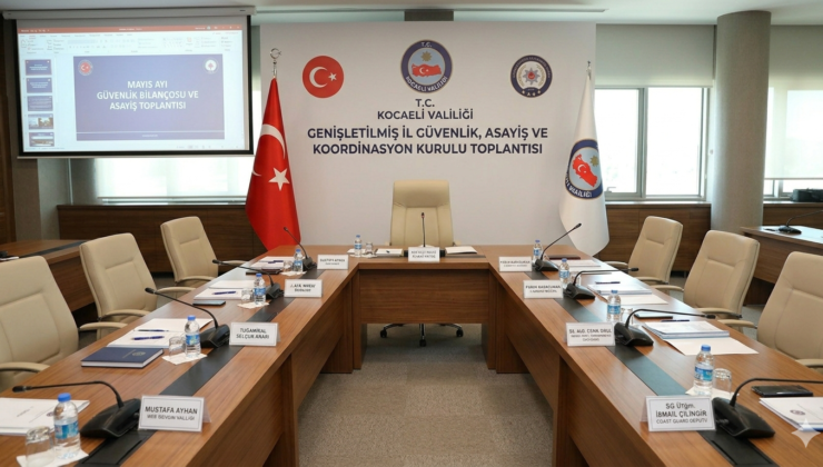 Kocaeli’de Mayıs Ayı Güvenlik Bilançosu Masaya Yatırıldı: Genişletilmiş Asayiş Toplantısı Yapıldı