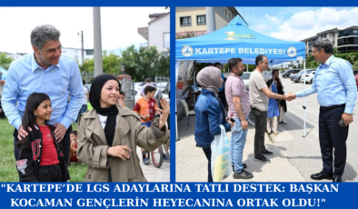 KARTEPE BELEDİYESİ’NDEN LGS ADAYLARINA TATLI JEST: SINAV MERKEZLERİNDE KEK VE MEYVE SUYU İKRAMI