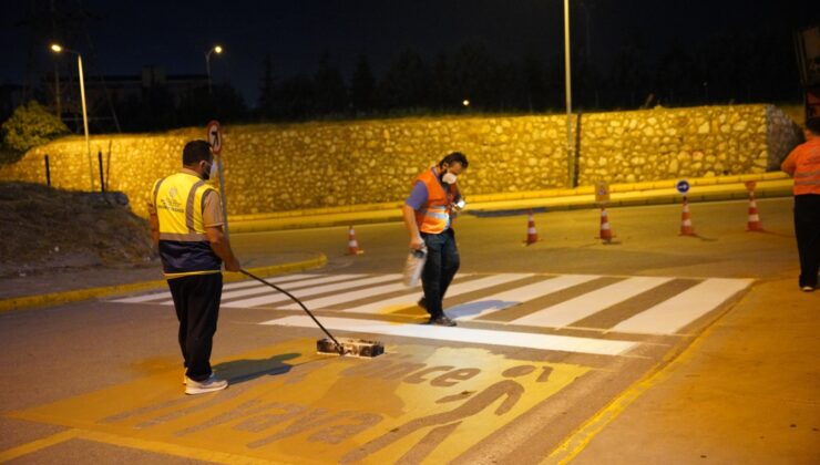Kocaeli’de Geciken Yaya Geçidi Çizgilerine Yaz Müdahalesi: 450 Noktada Çalışma Yapıldı
