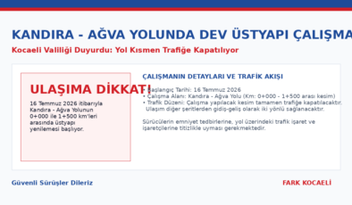 KANDIRA – AĞVA YOLUNDA DEV ÜSTYAPI ÇALIŞMASI BAŞLIYOR: YOL TRAFİĞE KAPATILACAK!