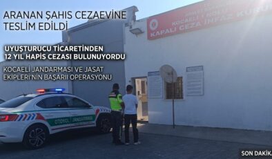 Jandarmadan Kaçamadı: 12 Yıl Hapis Cezası Bulunan Zanlı Yakalandı