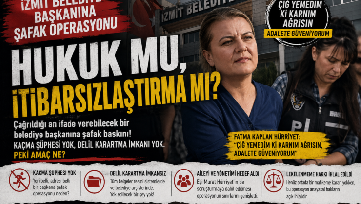 İzmit Belediye Başkanına Şafak Operasyonu: Kaçma Şüphesi Olmayan Sürece Büyük Tepki