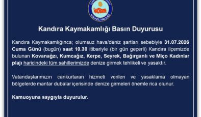 Kocaeli Valiliği Uyardı: Kandıra’da Birçok Plajda Denize Girmek Yasaklandı!