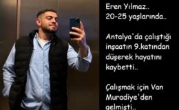 Antalya’da İş Kazası: Vanlı Genç İnşaatın 9. Katından Düşerek Hayatını Kaybetti