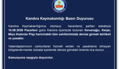 KANDIRA’DA DENİZE GİRMEK YASAKLANDI! İŞTE İSTİSNA OLAN 3 PLAJ
