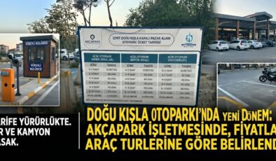 Doğu Kışla Kapalı Pazar Alanı Otoparkında Ücretli Dönem Başlıyor!