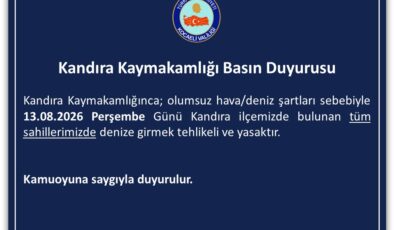 Kandıra’da Dalga ve Fırtına Alarmı: Tüm Sahillerde Denize Girme Yasağı İlan Edildi