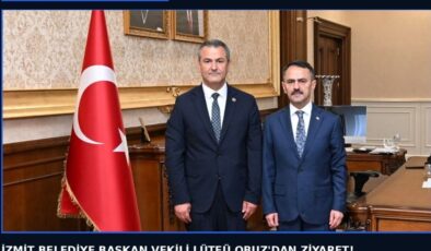 İzmit Belediye Başkan Vekili Lütfü Obuz, Vali İlhami Aktaş’ı Ziyaret Etti