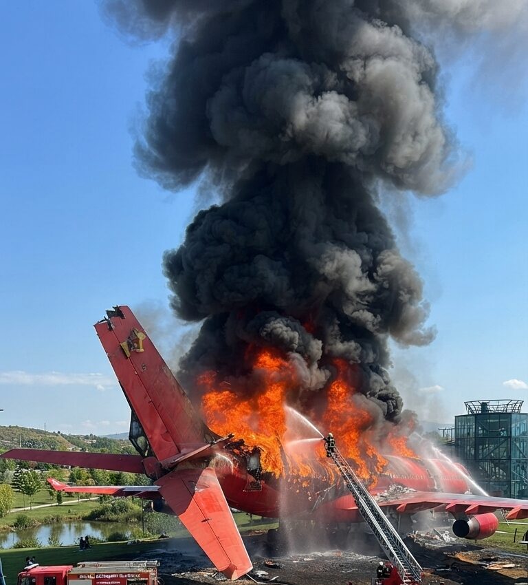 Kocaeli UçakPark’ta Şok Yangın: Airbus A340 Alevlere Teslim Oldu!