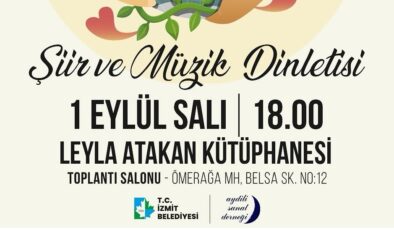 İZMİT’TE 1 EYLÜL DÜNYA BARIŞ GÜNÜ’NE ÖZEL ŞİİR VE MÜZİK DİNLETİSİ