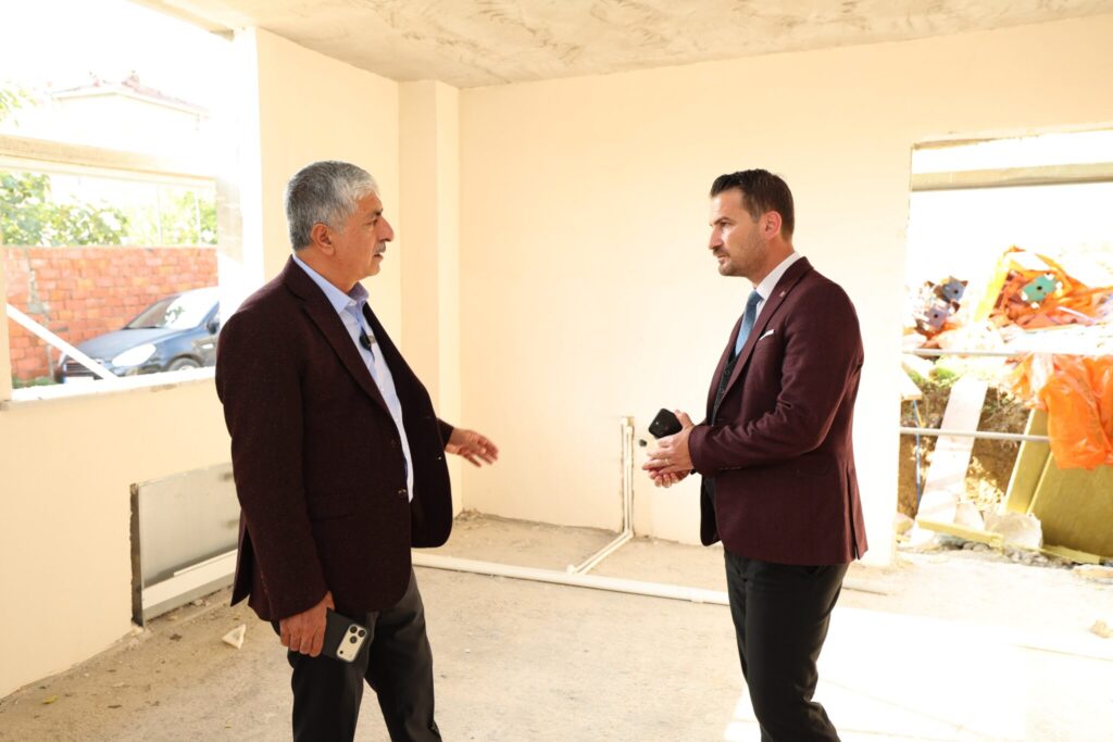 Dilovası Cumhuriyet Mahallesi’nde yapımı süren Taziye Evi incelendi