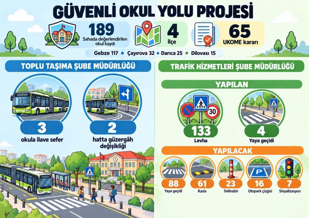 Kocaeli UKOME’de 59 madde karara bağlandı, D-100 ve D-130’a ihlal sistemi geliyor